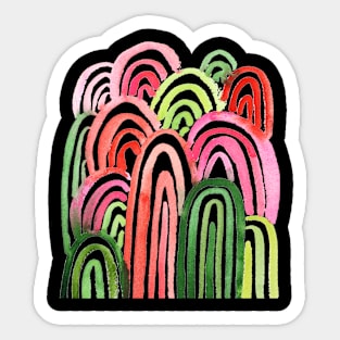 Watercolor Rainbows Sticker